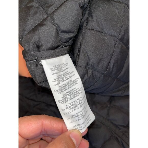 J.Crew Black Full Zip Snap Closures Puffer Down Jacket Women's Size XS - Picture 7 of 8